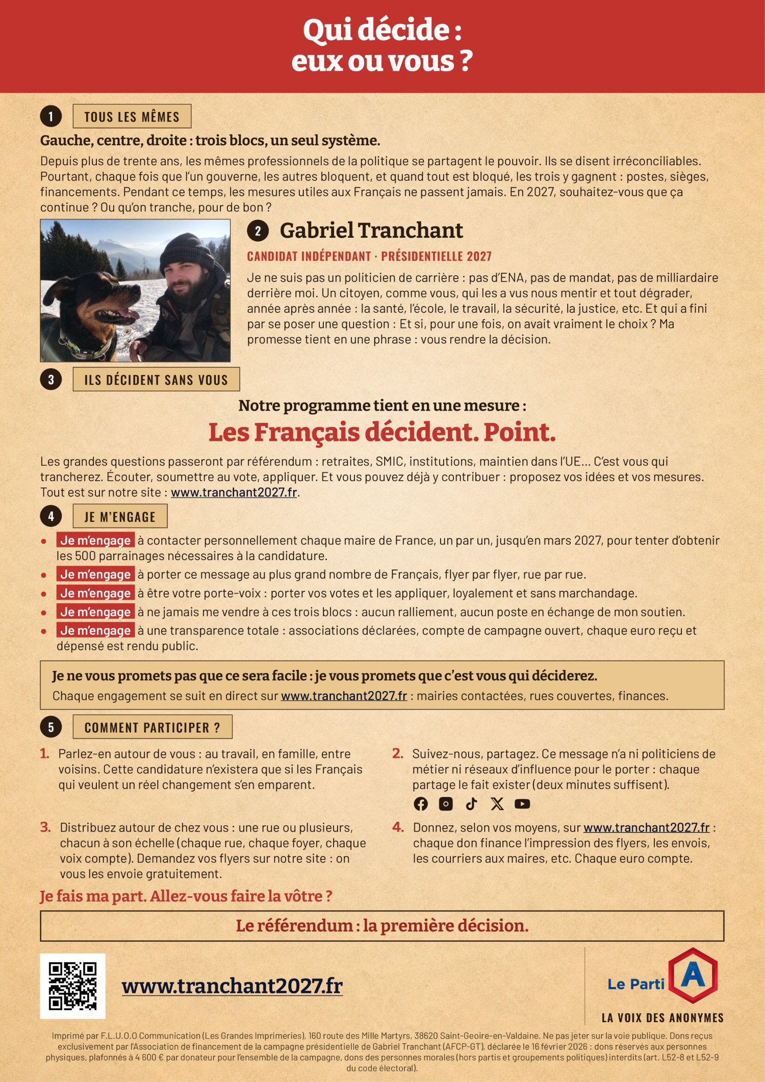 Verso du flyer : qui décide, eux ou vous ?